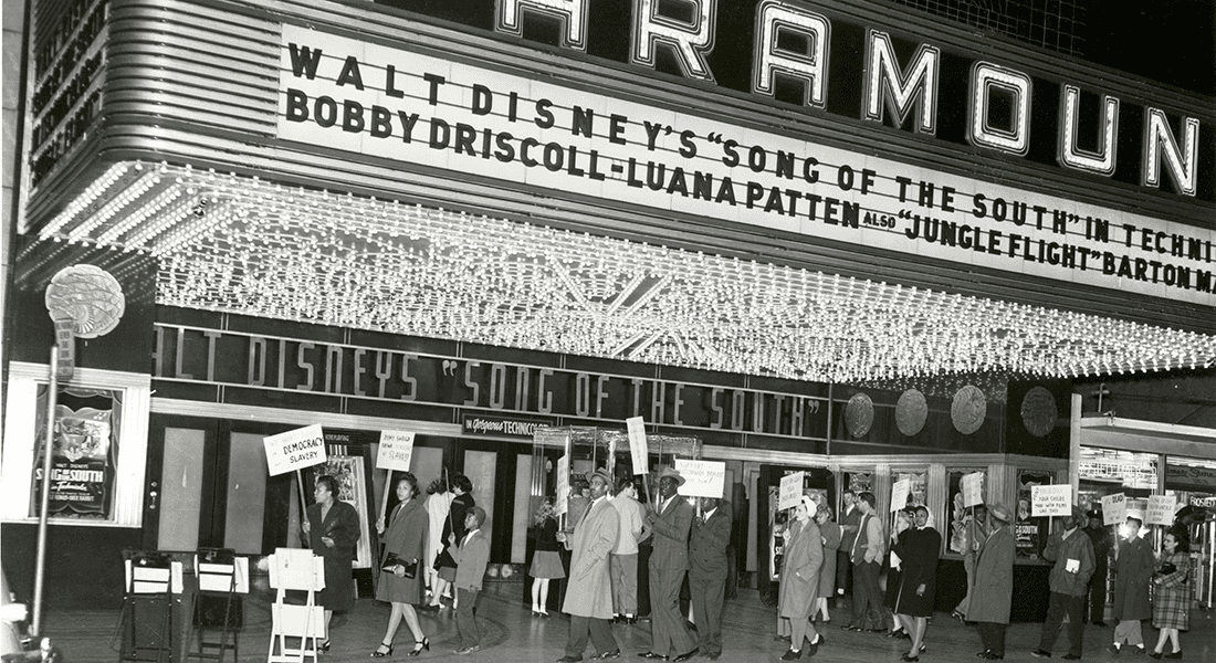 Song of the South protest - April 2, 1947 - ML Cohen, photographer - Oakland Museum of California