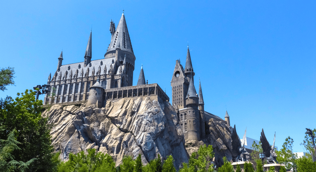 The castle transforms at night.