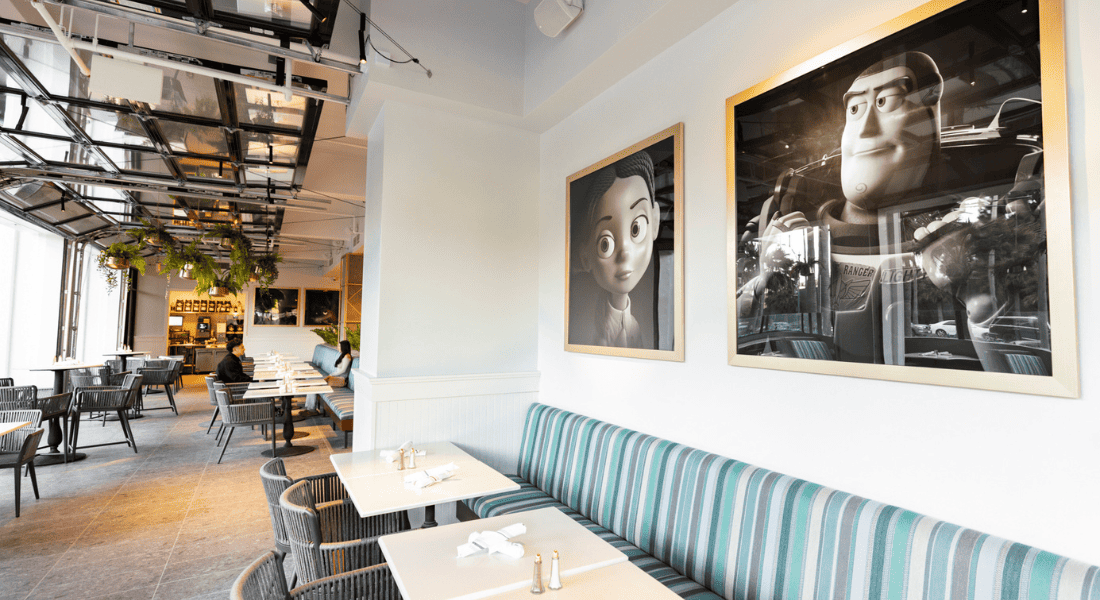 Modern American eatery Great Maple operates a flagship restaurant on the first floor of Pixar Place Hotel at Disneyland Resort in Anaheim, Calif. Great Maple specializes in upscale comfort food, serving fresh takes on American classics for breakfast, lunch and dinner. (Christian Thompson/Disneyland Resort)