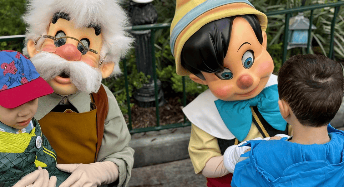 A magical encounter with Geppetto and Pinocchio happened at Disneyland on February 4, 2024
