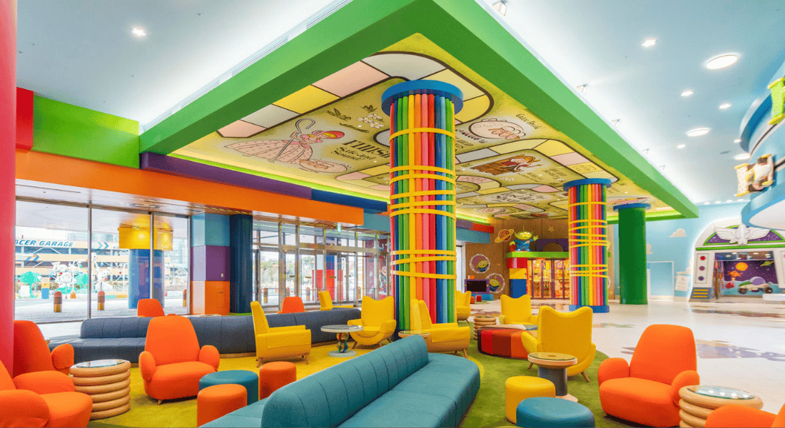 The Toy Story Hotel at the Disney Tokyo Disney Resort sets the bar high when it comes to themed hotels.