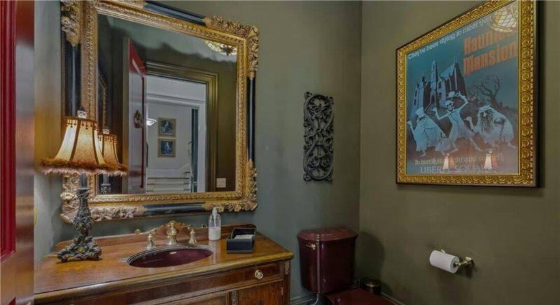 While the inside isn't a replica, it does contain special Haunted Mansion touches.