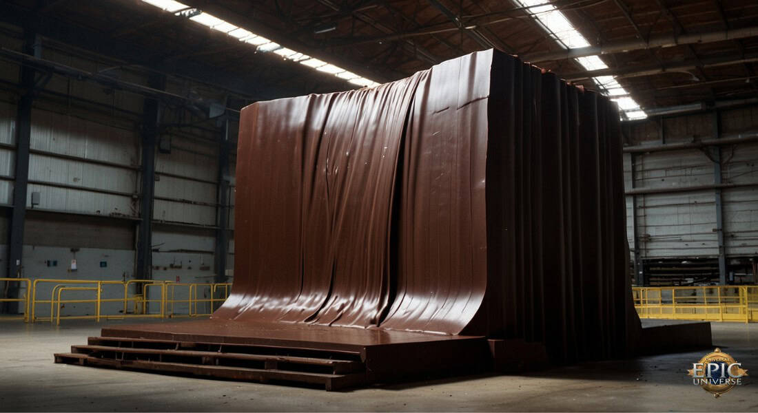 Guests will enjoy an impressive 12-foot-tall chocolate waterfall made from cardboard, masking tape, and glossy brown paint.