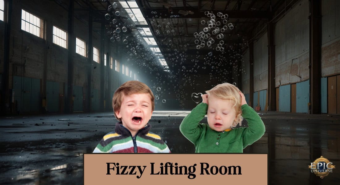 Experience the Fizzy Lifting Room! Watch out for the non-existent ceiling fan, though!