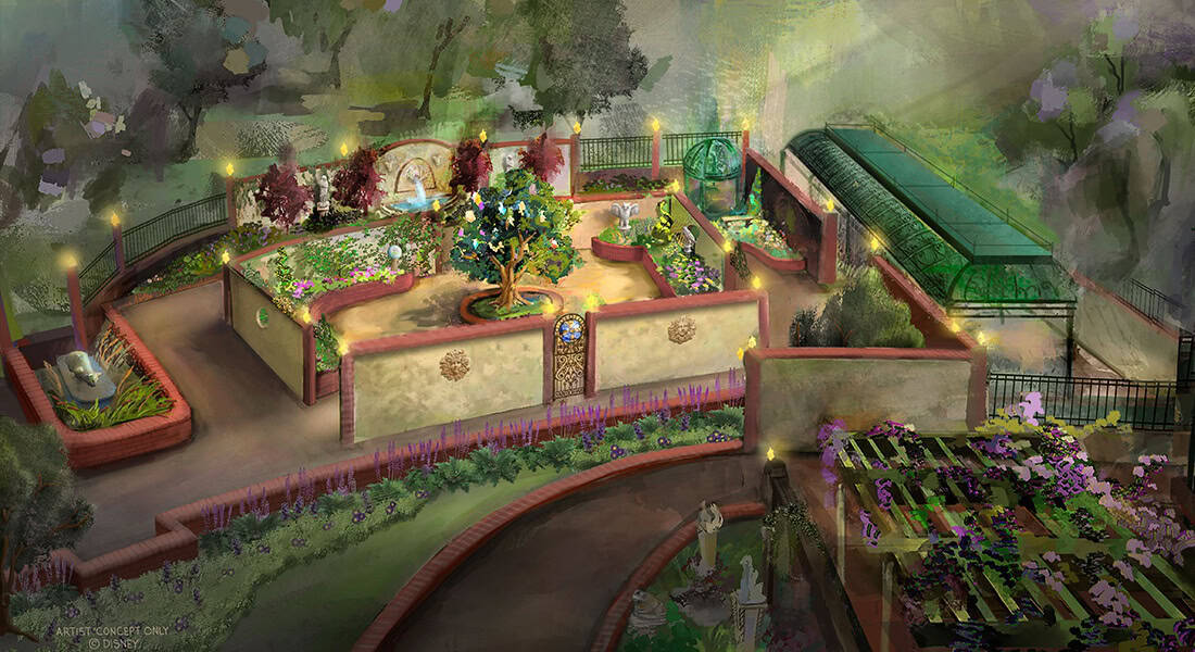Part of the expanded Haunted Mansion area at Disneyland - "Artist Concept Only" ©Disney