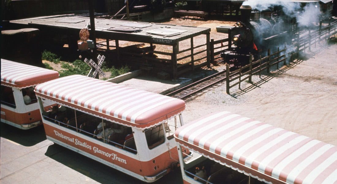 The runaway train was an exhilarating part of the old Studio Tour, as it looked like it was going to crash into you. The train is returning (non-operational) during Universal Studio Hollywood's 60th anniversary celebration of the Studio Tour.