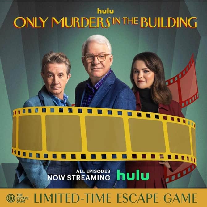 The Only Murders in the Building Escape Room is based off of the popular Hulu series, Only Murders in the Building.