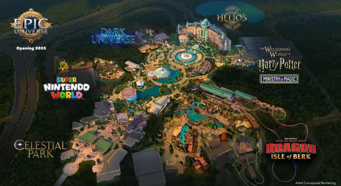 There are five immersive worlds to explore at Epic Universe (Photo courtesy of Universal - Artist Concept Rendering)