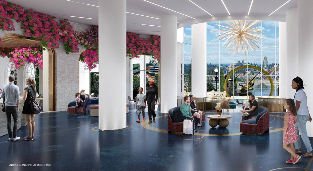 As soon as guests step into this hotel, they will be transported to an imaginative world within the palace of Helios, the Greek god of the sun. (Photo Concept: ©Universal Orlando Resort)