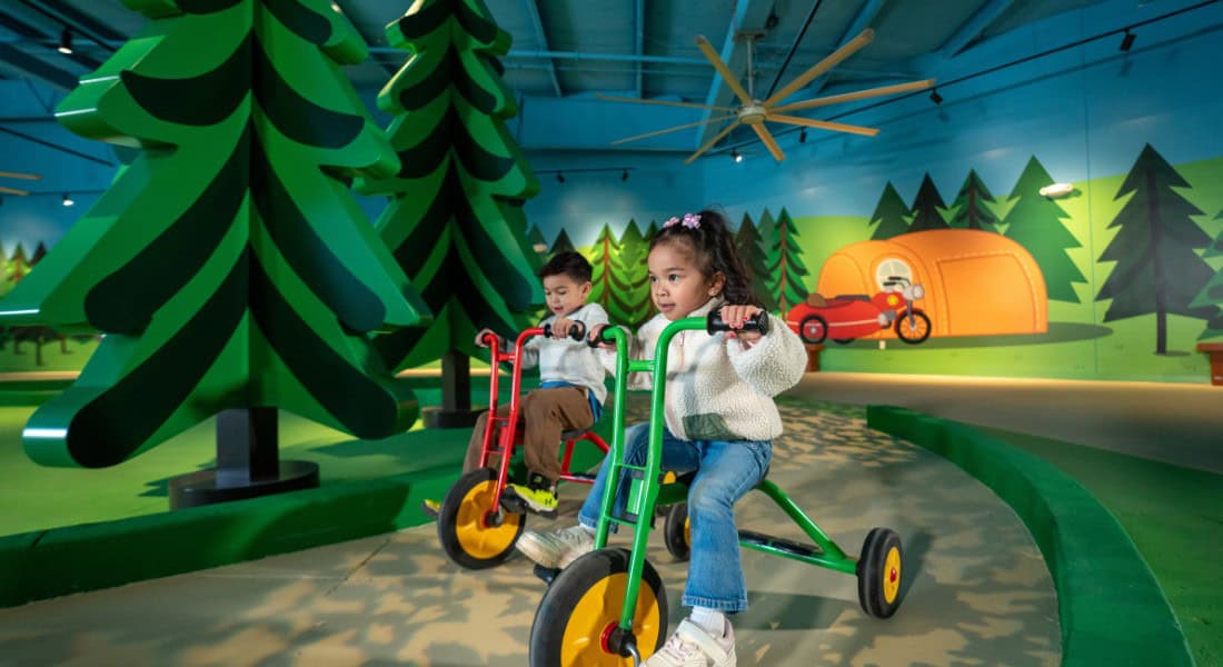 Peppa’s Pedal Bike Tour and George’s Tricycle Trail is a fun and immersive play area for kids. (photo courtesy of ©Peppa Pig Theme Park)