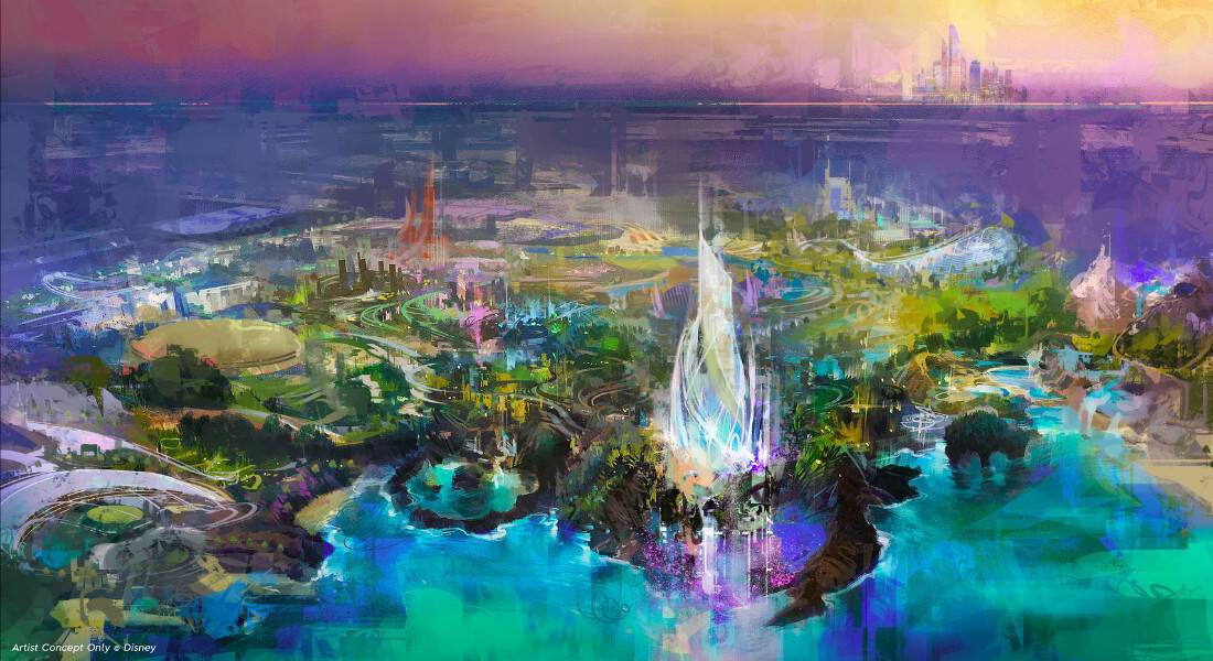 Disney released early and non-detailed concept art for Abu Dhabi Disneyland.