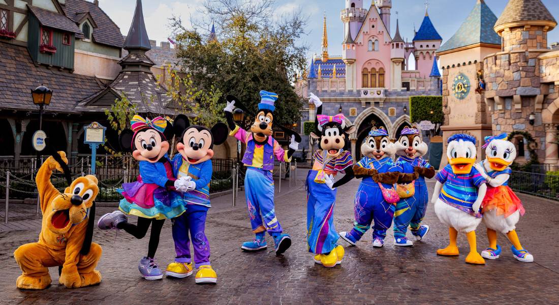 Disney characters are getting into the 70th anniversary spirit. Just look at those outfits! (photo courtesy of and ©Disney)