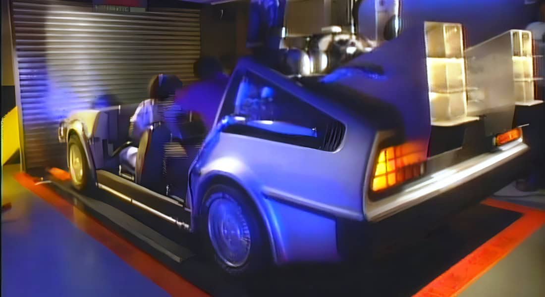 Guests hop into a DeLorean for the ride of their life at Universal's Back To The Future: The Ride (Image from Universal)