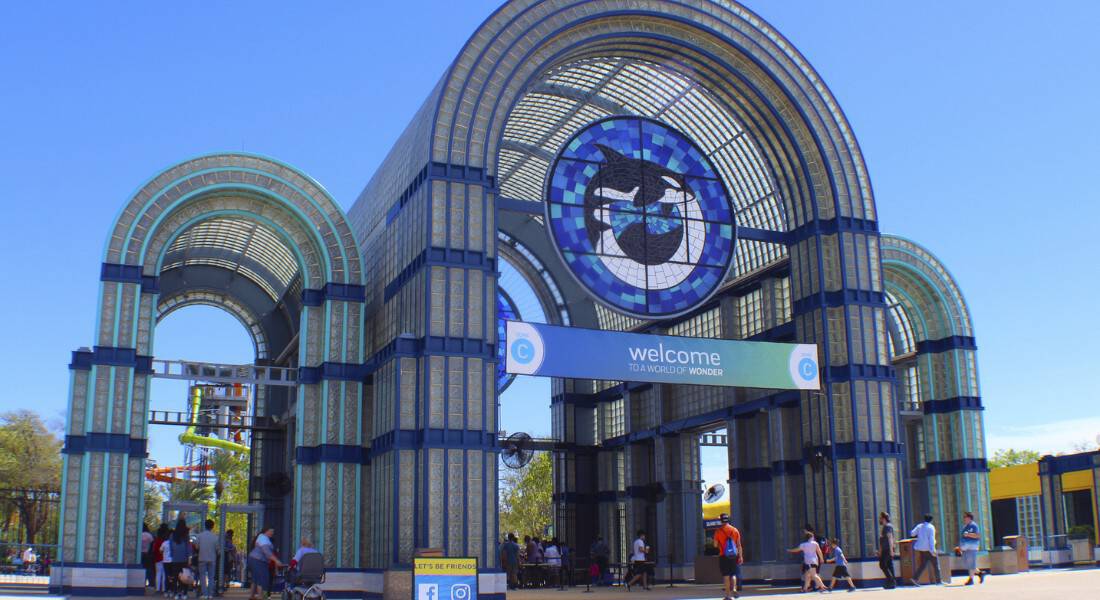 These arches welcome guests to SeaWorld San Antonio (photo courtesy of SeaWorld San Antonio)