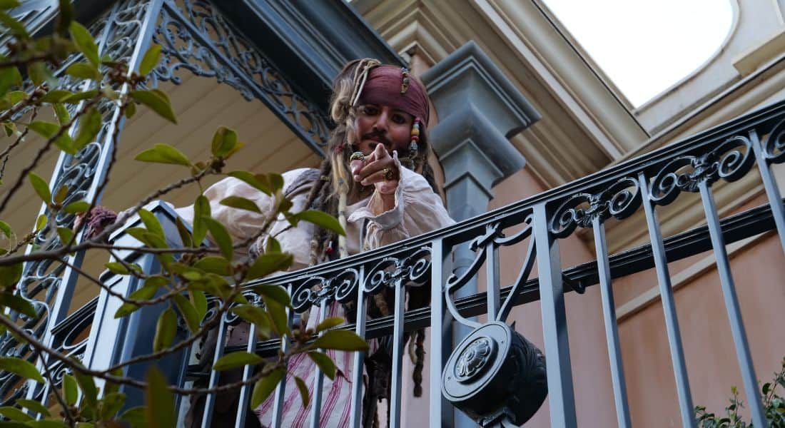 There's no escaping Jack Sparrow at the Pirates of the Caribbean ride at Disneyland Park in Anaheim (picture by Joe Tracy for ©Theme Park Magazine)