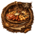 Assortimento di finger food e snack pirateschi con salse, crocchette e carne, perfetto per un'esperienza culinaria a Tortuga Bay RistoPub.
