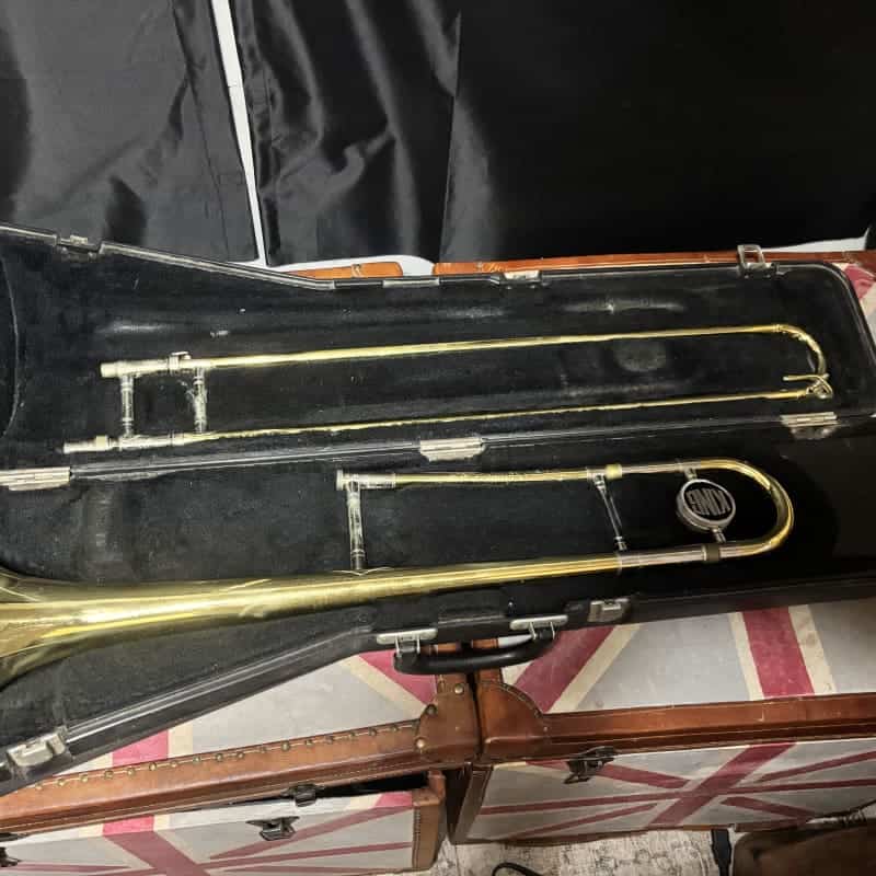 2010s King 606 Student Model Tenor Trombone Clear-Lacquered Brass