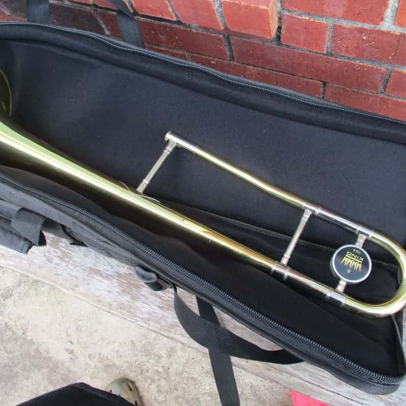 2010s King 606 Student Model Tenor Trombone Clear-Lacquered Brass