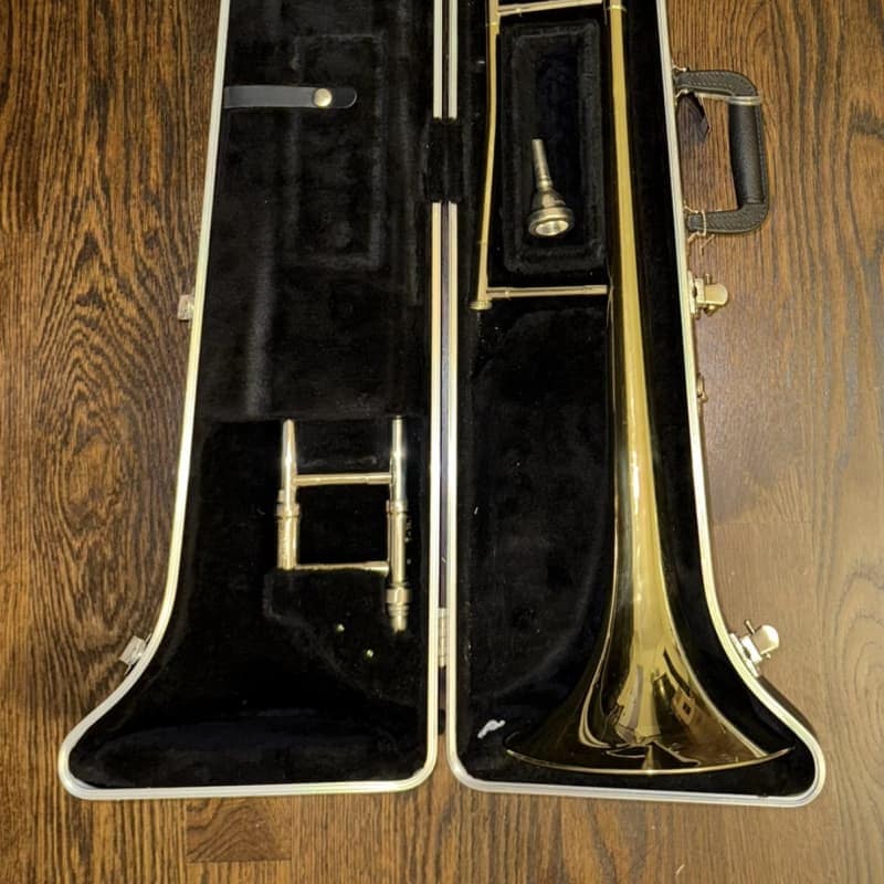 2010s King 606 Student Model Tenor Trombone Clear-Lacquered Brass