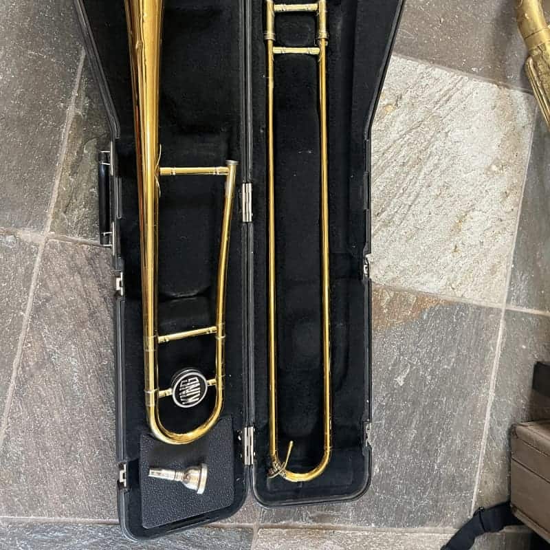 2010s King 606 Student Model Tenor Trombone Clear-Lacquered Brass