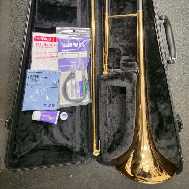 2010s Yamaha YSL-448G Intermediate Bb/F Trombone Lacquered Brass
