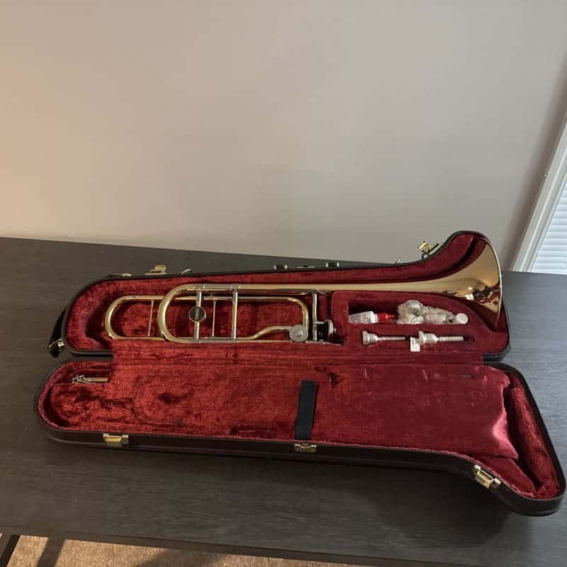2010s Yamaha YSL-882GO Xeno Open Wrap Trombone Lacquered Brass