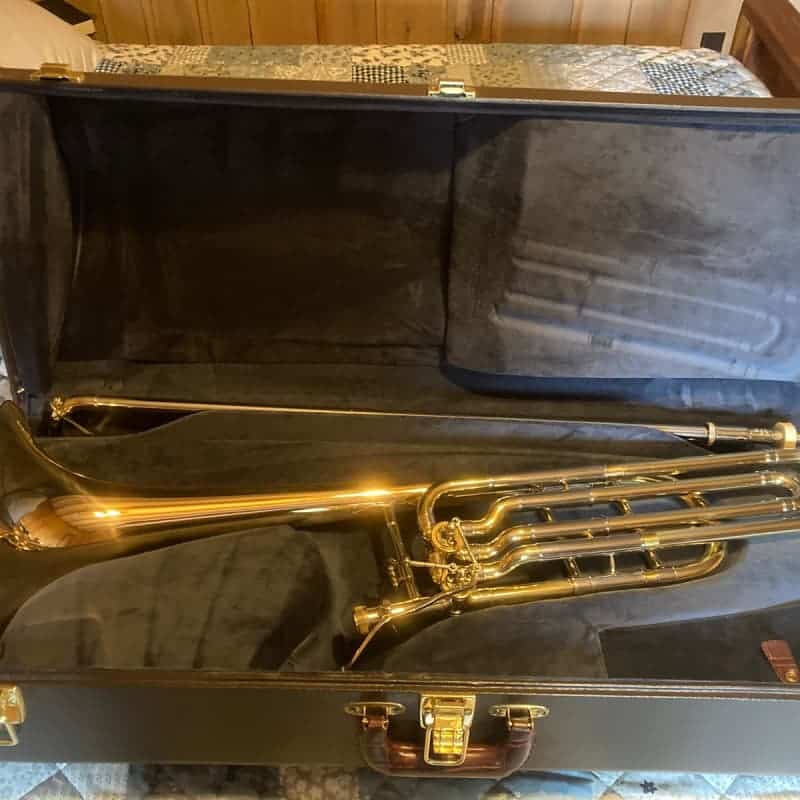 2016-2020 Bach 50G Bass Trombone lacquered gold brass