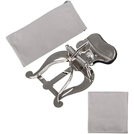 Silver Clamp-On Holder Marching Lyre Replacement for Trombone$$Music