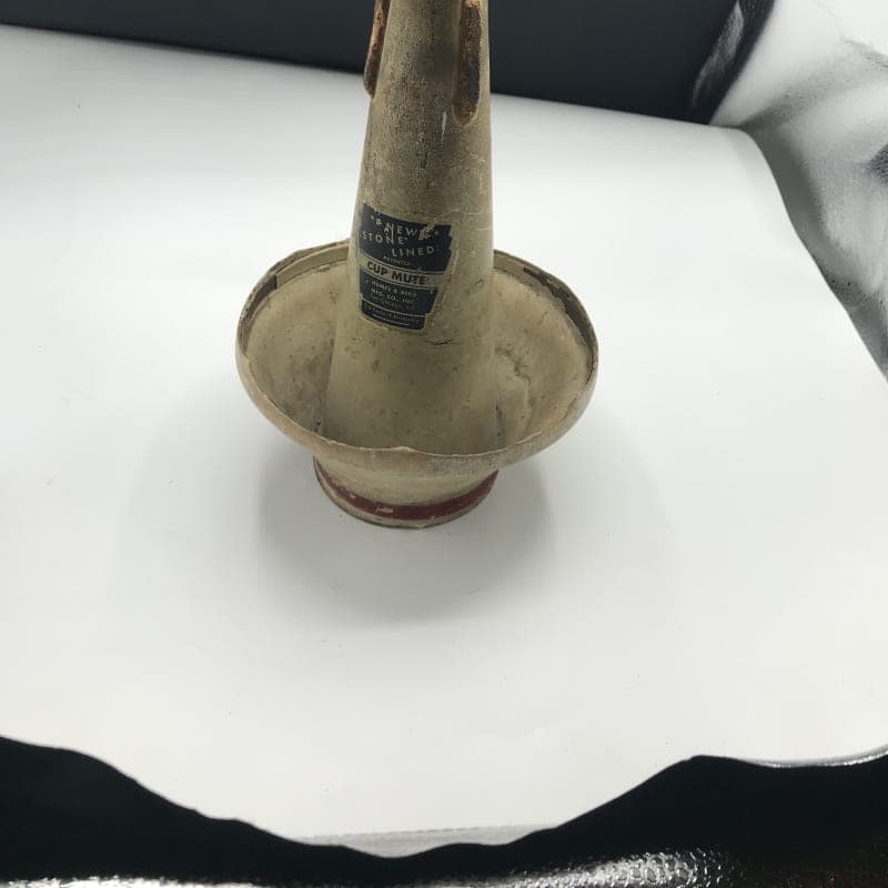 Vintage Humes & Berg Stonelined Trombone Mute Tenor Cup Wh...