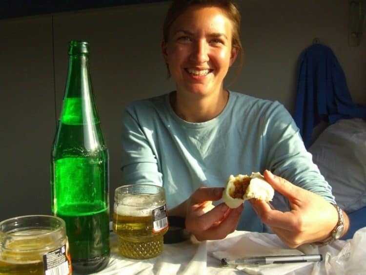 Dumplings on Train - Xiahe, China
