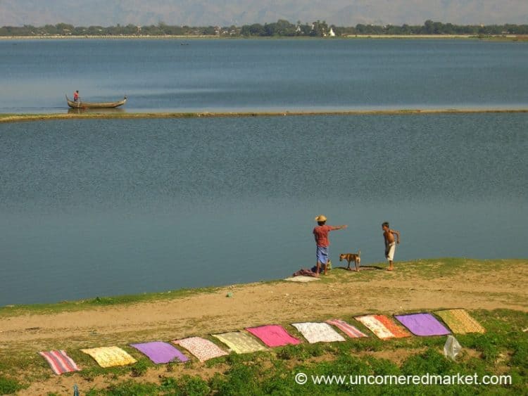 Drying Laundry at Mandalay-Burma
