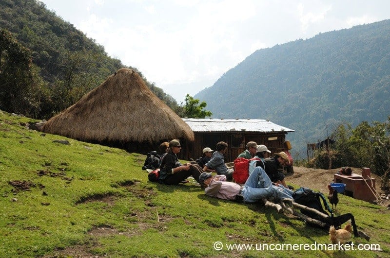 Taking a Break - Day 2 of Salkantay Trek, Peru