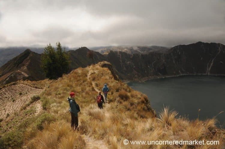 Hiking Along Lake Quilotoa - Quilotoa Loop, Ecuador