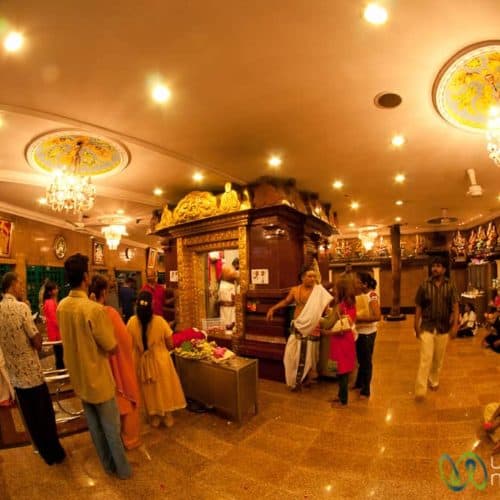 Evening puja (prayers)at Sri Ganesar Court Hill Hindu Temple near Puduraja in Kuala Lumpur, Malaysia.