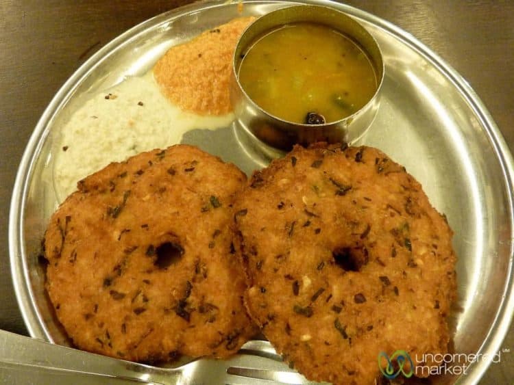 Vada with Sambar and Wet Chutneys - Kualal Lumpur, Malaysia