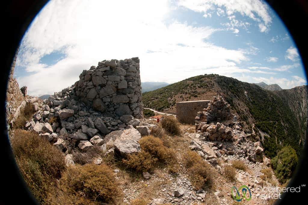 Venetian windmills near Lassithi Plateau, Crete.
