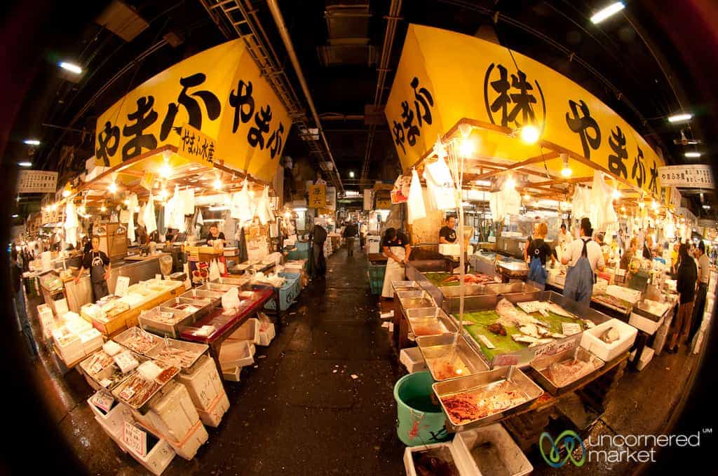 Tsukiji fish market in Tokyo, Japan