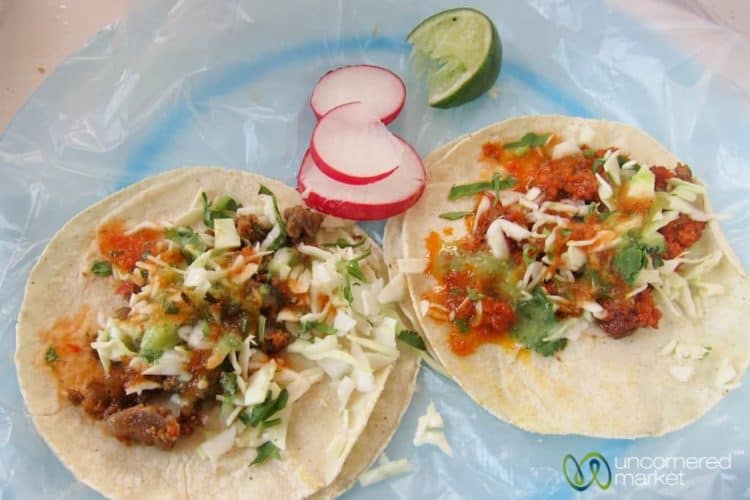 Street Food Tacos in San Cristobal de las Casas, Mexico