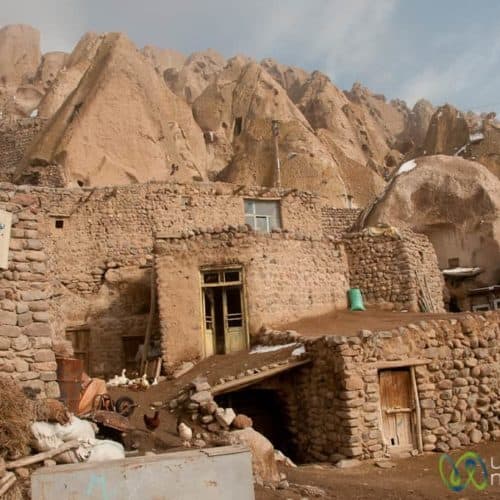 The Kandovan fairy chimneys in northwestern Iran.