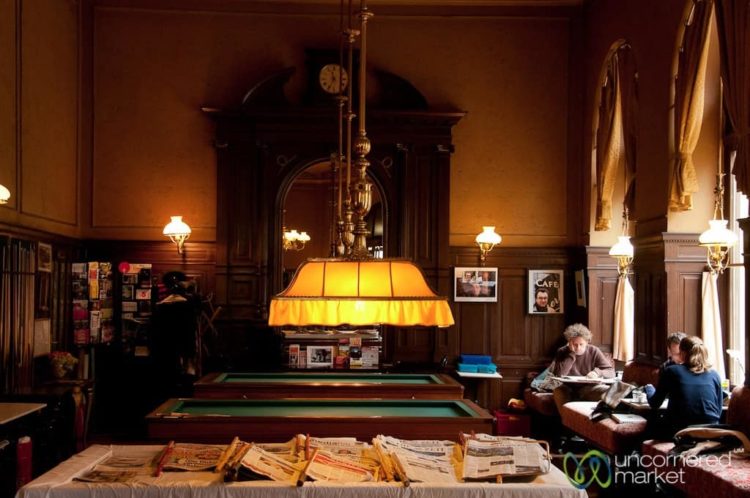 Pick Your Newspaper - Cafe Sperl in Vienna, Austria