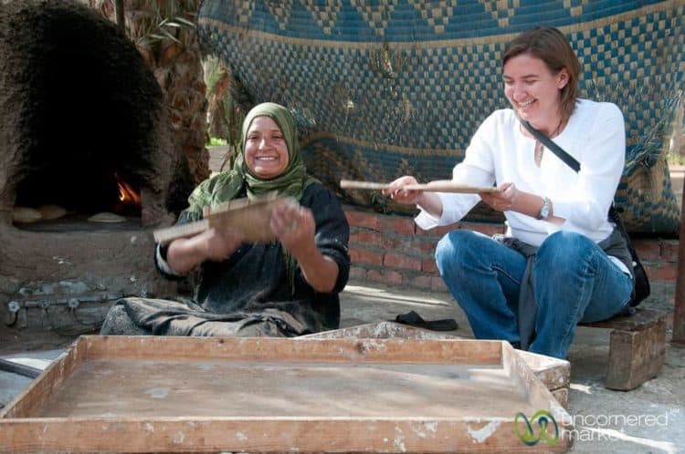 Audrey Tries Hand at Egyptian Flatbread - Cairo, Egypt