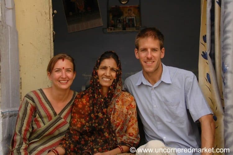 Audrey, Dan and Shashi, Cooking Class - Rajasthan, India