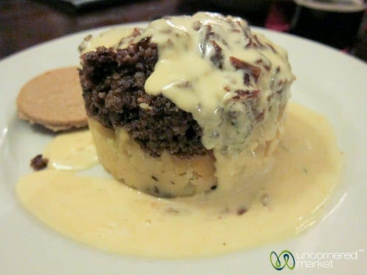 Haggis, Mashed Potatoes and Whisky Cream Sauce - Edinburgh, Scotland