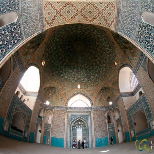 Inside the Jameh Mosque in Yazd, Iran