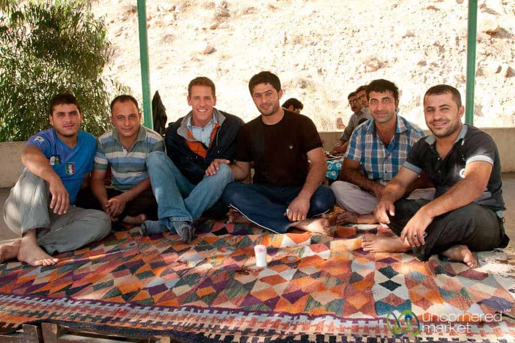 Kurdish Truck Drivers at Road Side - Kermanshah, Iran