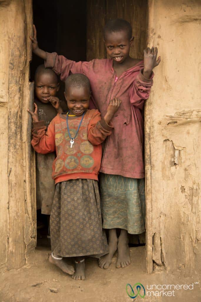Masai Children at the door