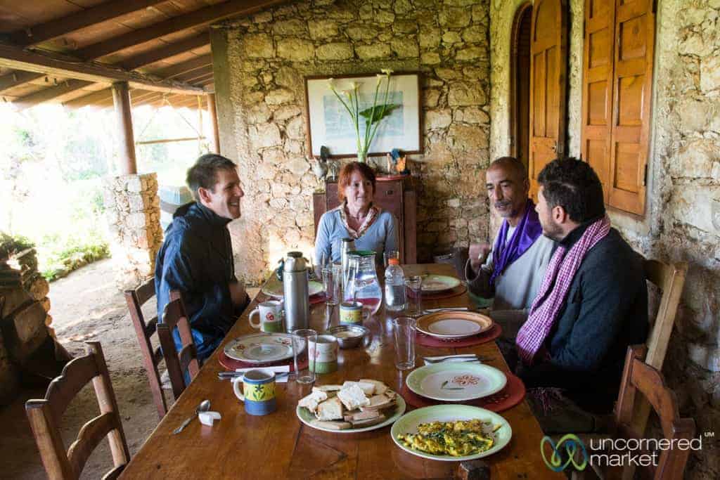 Breakfast at Auberge la Visite - Seguin, Haiti