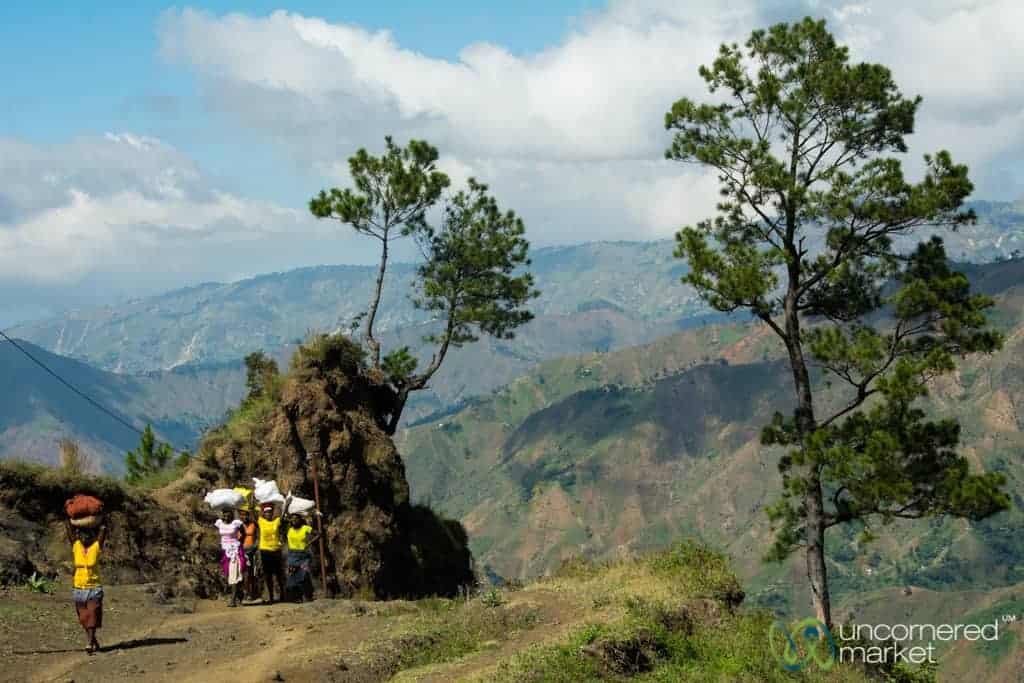 Women Balance Goods on Head - Haiti