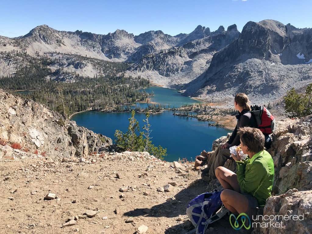 Hiking in the Sawtooth Mountains, Idaho.