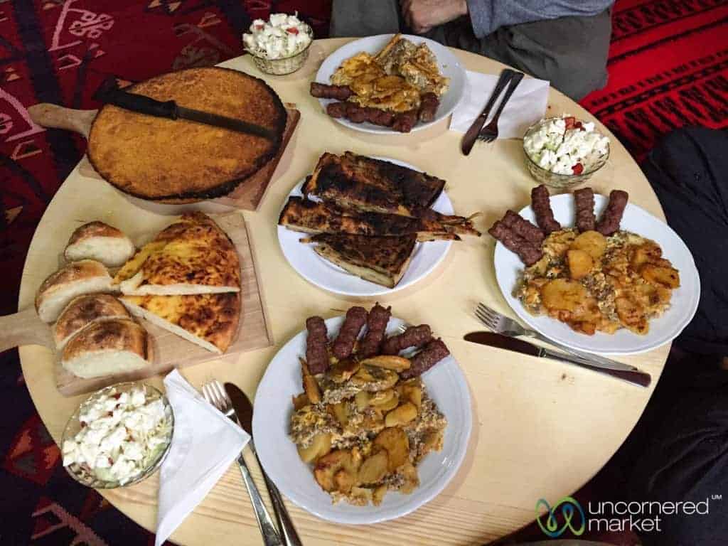 Peaks of the Balkans Trek, Food at Homestay